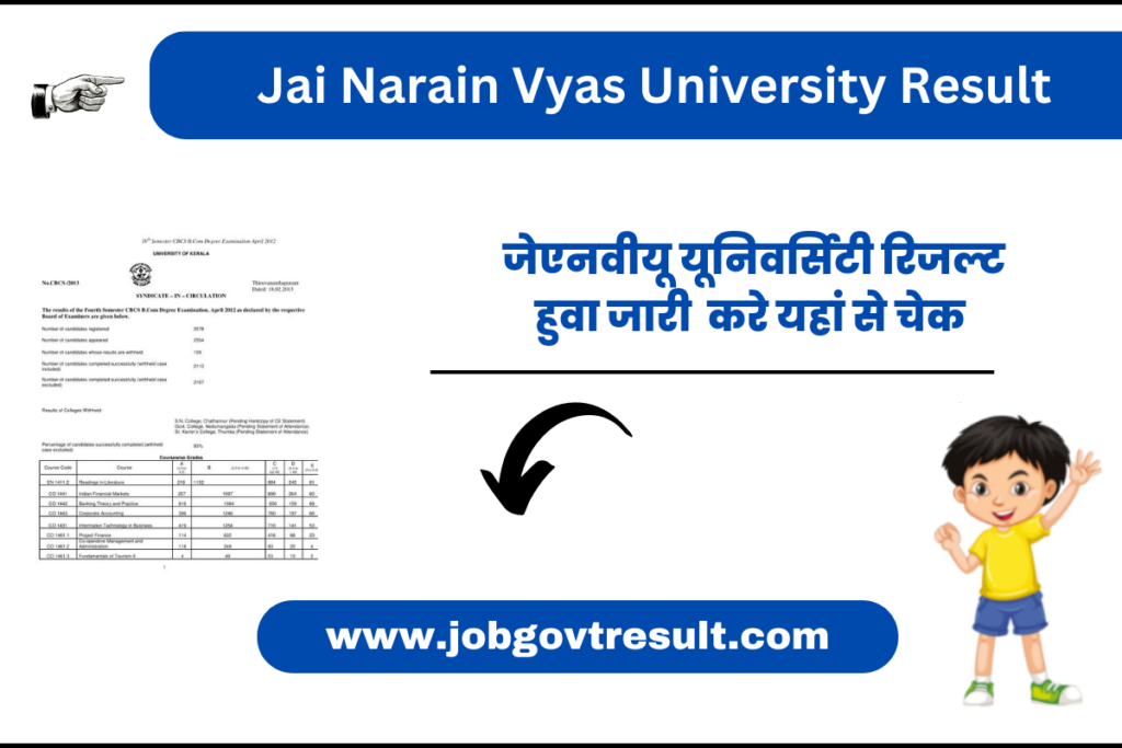 Jai Narain Vyas University Result