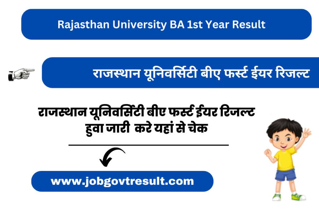 Rajasthan University BA 1st Year Result    