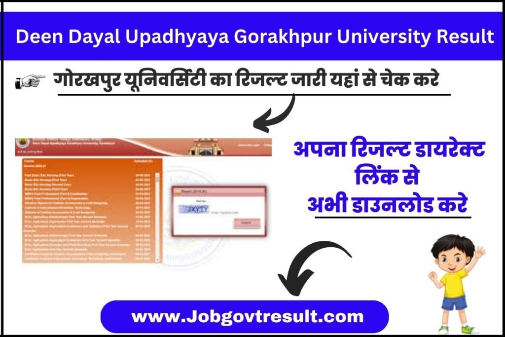  Deen Dayal Upadhyaya Gorakhpur University Result