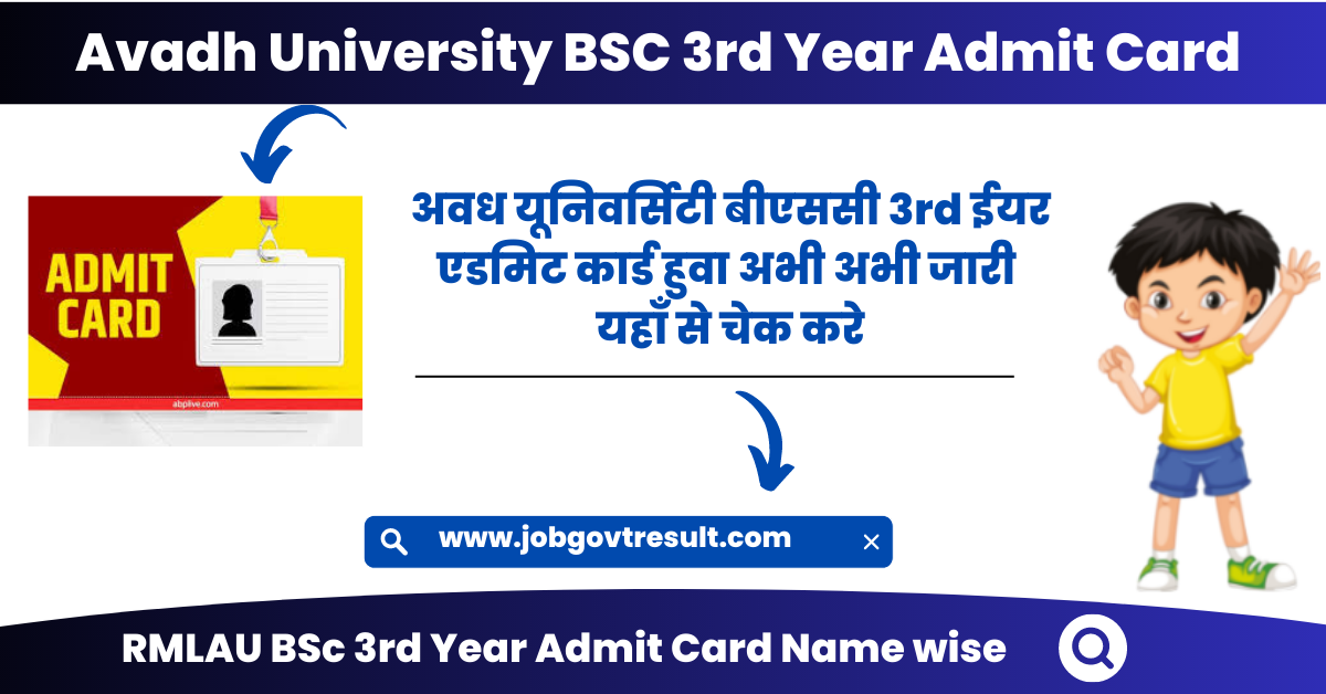 RMLAU BSc 3rd Year Admit Card 2023