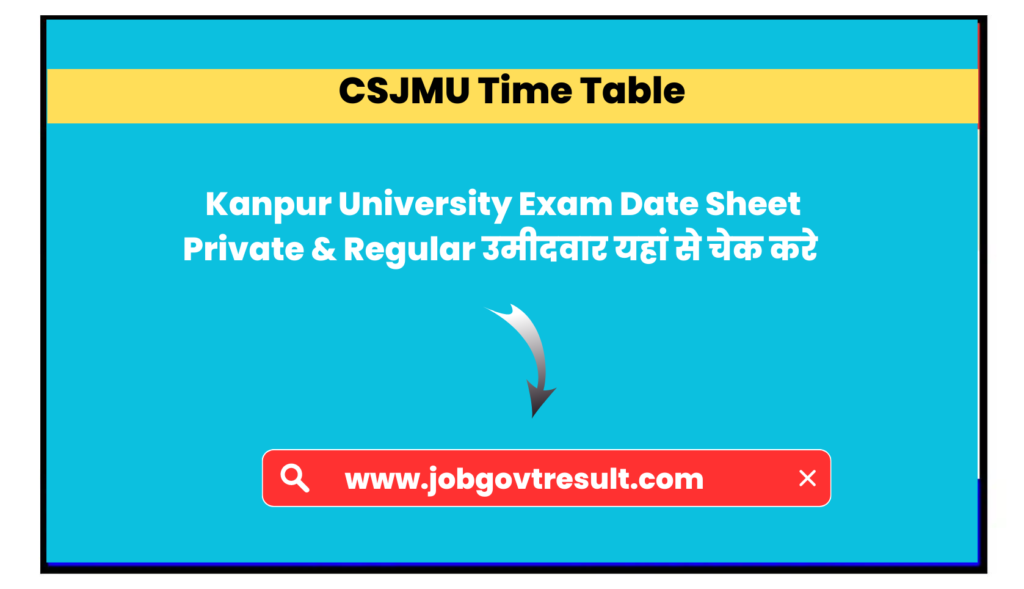 Kanpur University Exam Date Sheet Private & Regular