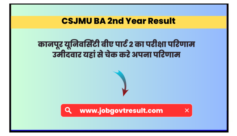 CSJMU BA 2nd Year Result