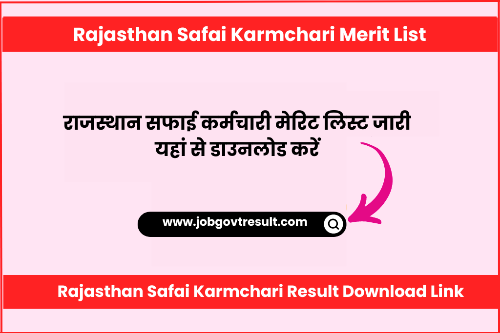 Rajasthan Safai Karmchari Result