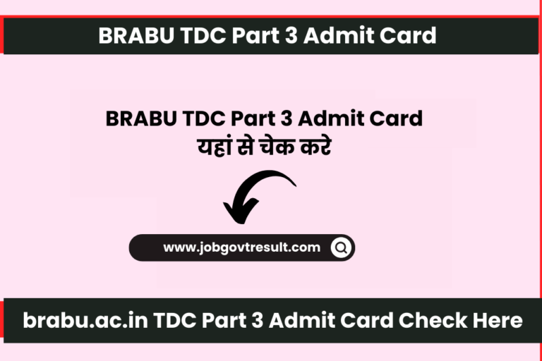 brabu.ac.in TDC Part 3 Admit Card