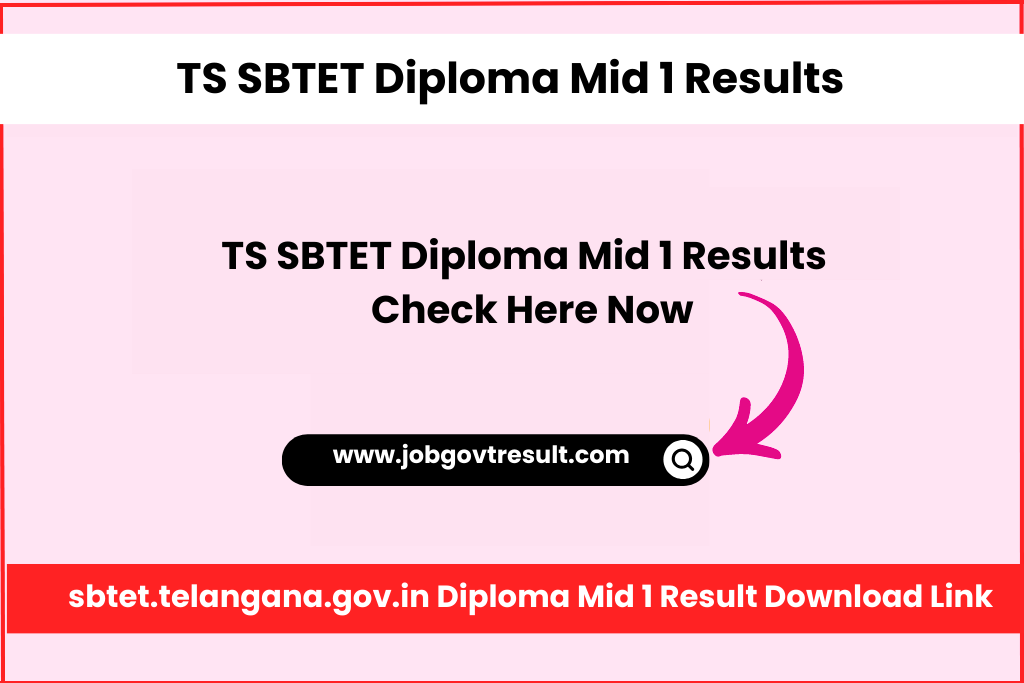 sbtet.telangana.gov.in Diploma Mid 1 Result
