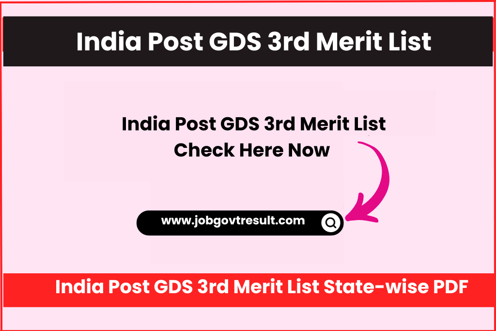 India Post GDS 3rd Merit List State-wise PDF 