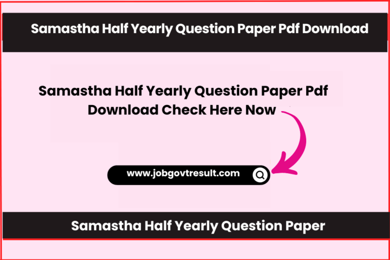 Samastha Half Yearly Question Paper