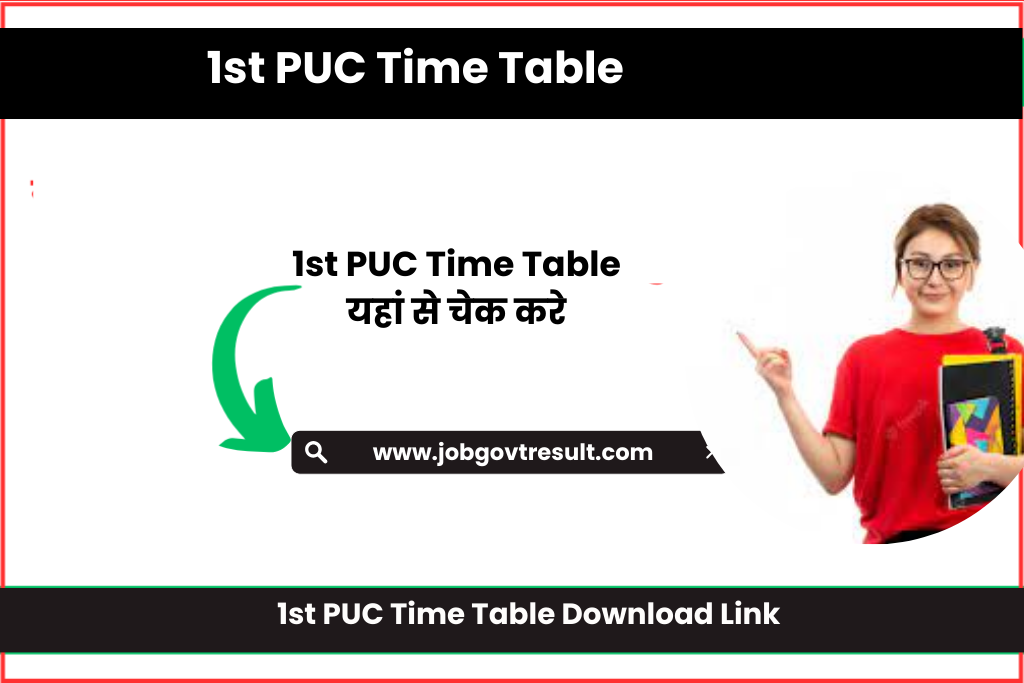 1st PUC Time Table